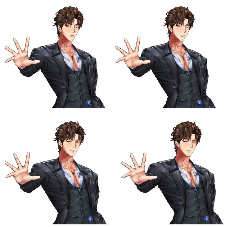 Simple animate eyes open, close, mouth a,i,u